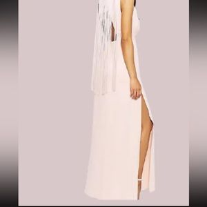NWT- ASOS PETITE Fringe Back Maxi Dress White- Size 10